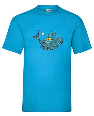 FRUIT OF THE LOOM T-shirt με στάμπα K2115 ΤΥΡΚΟΥΑΖ